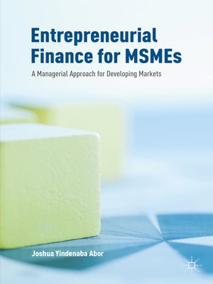 cover image of Entrepreneurial Finance for MSMEs